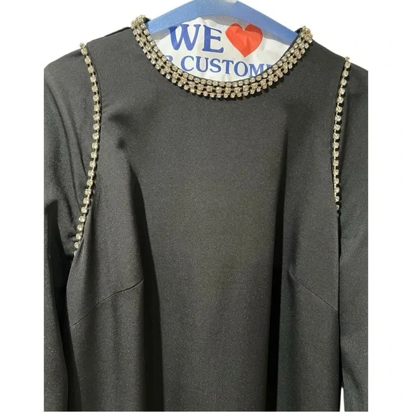 Mac Duggal Ieena Raglan Long Sleeve High Neck Gown - Picture 6 of 8